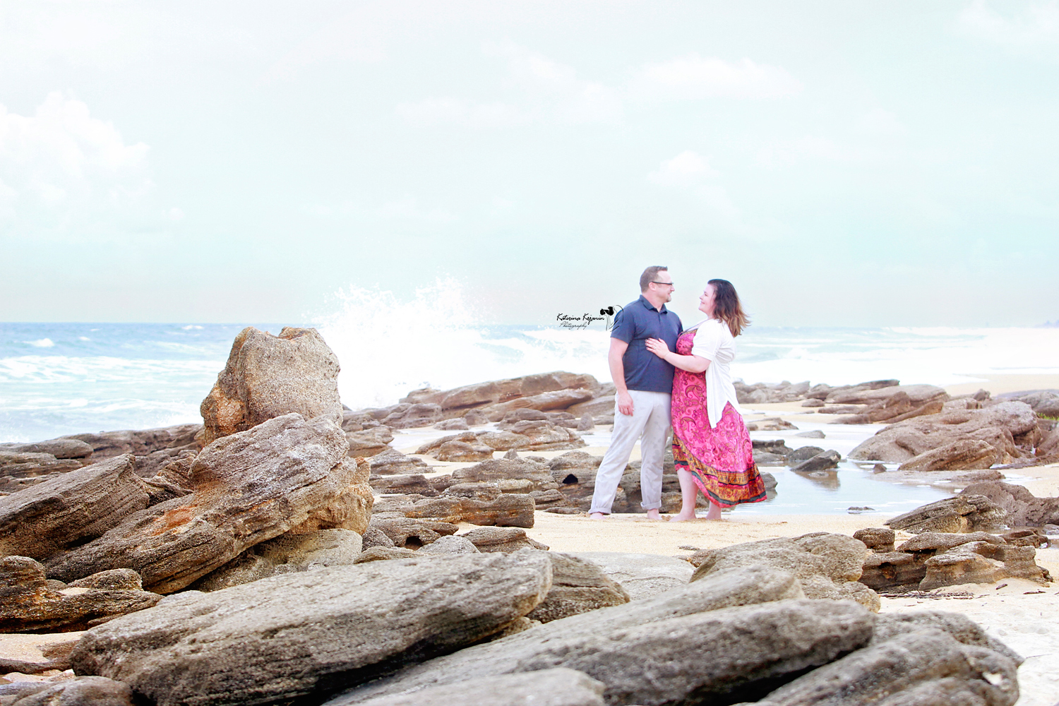 Beach Maternity Photoshoot for Couples – Washington Oaks State Park