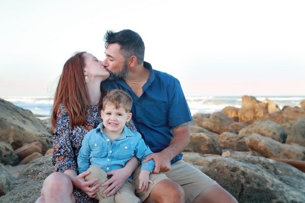 Family photography by Katerina Krjanina in Marineland Beach, Florida.